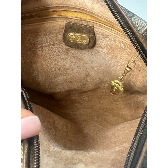 Gucci Monogram Shoulder Bag Brown/Gold One Size - Picture 8 of 10